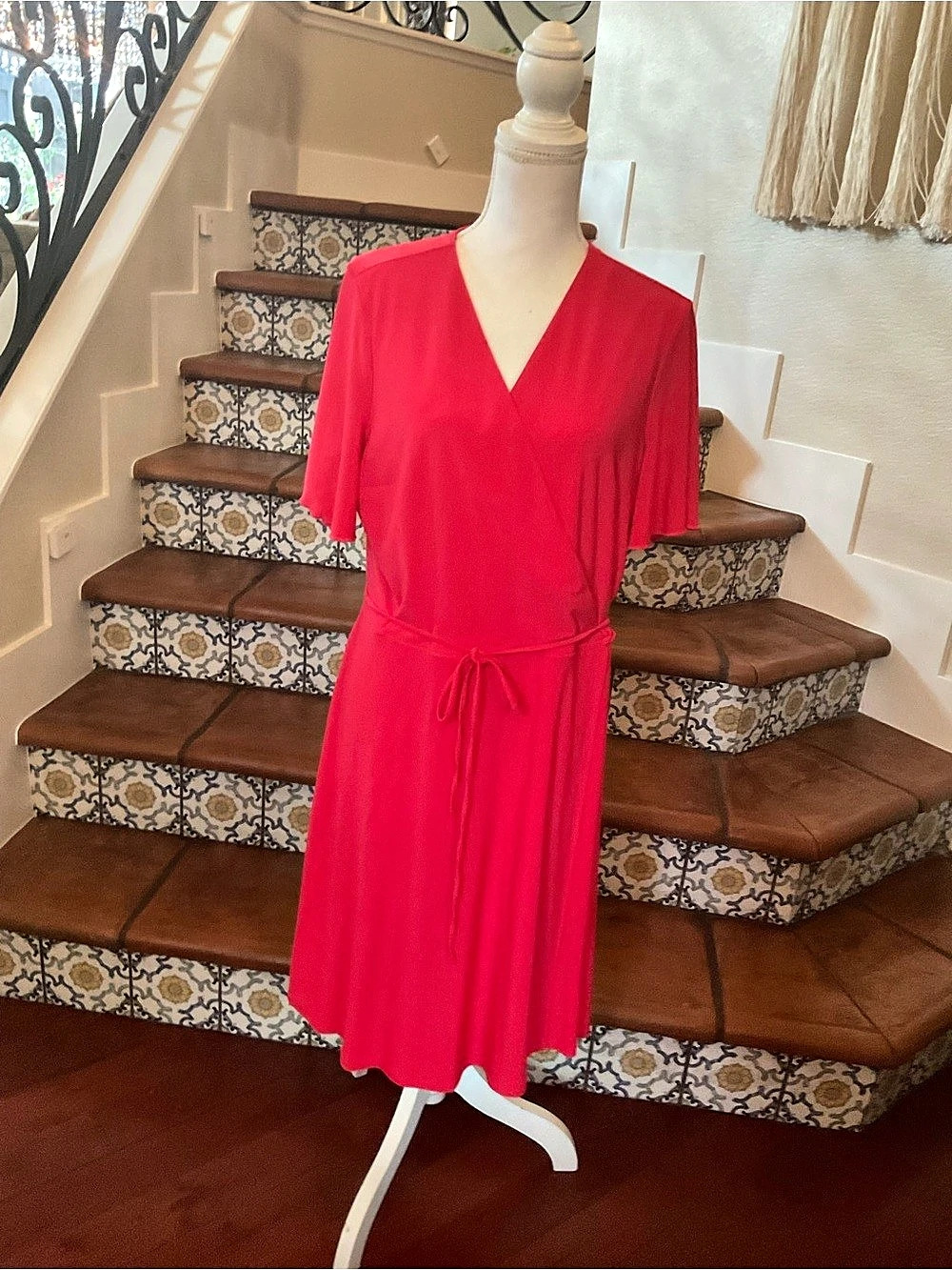 Beyond Yoga Wrap Midi Dress in Pink Size XL Like New